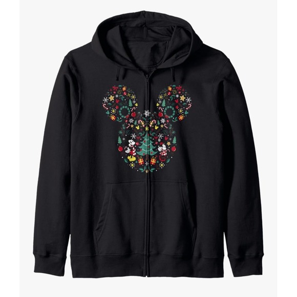 Disney Tops - Disney Mickey And Friends Christmas Icon Mix Mouse Ears Hoodie Plus Size 3XL